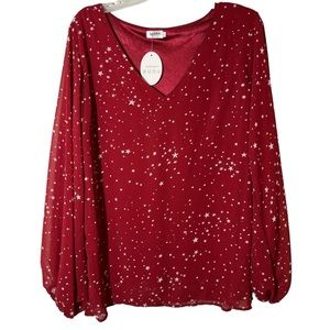 Qearal Blouse V-neck Popover Top